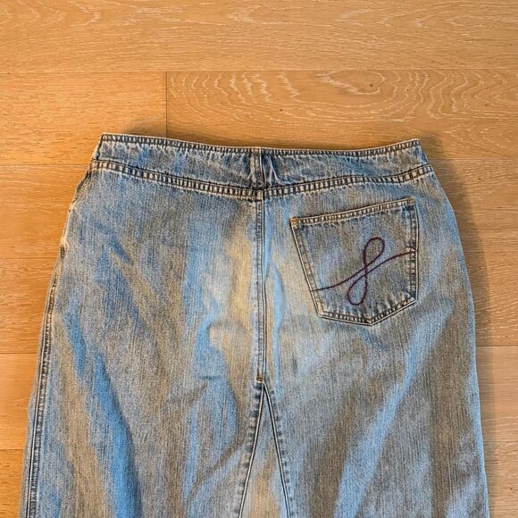 Faded Glory Maxi Denim Skirt Size 12 - Picture 4 of 4